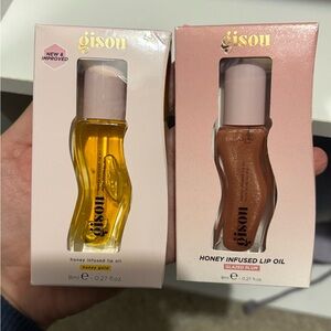 Gisou Honey Infused Lip Oil Set - Honey Gold & Glazed Plum